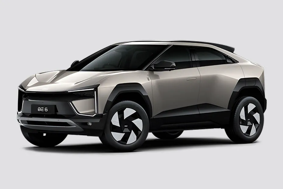 BE 6, front three-quarter styling